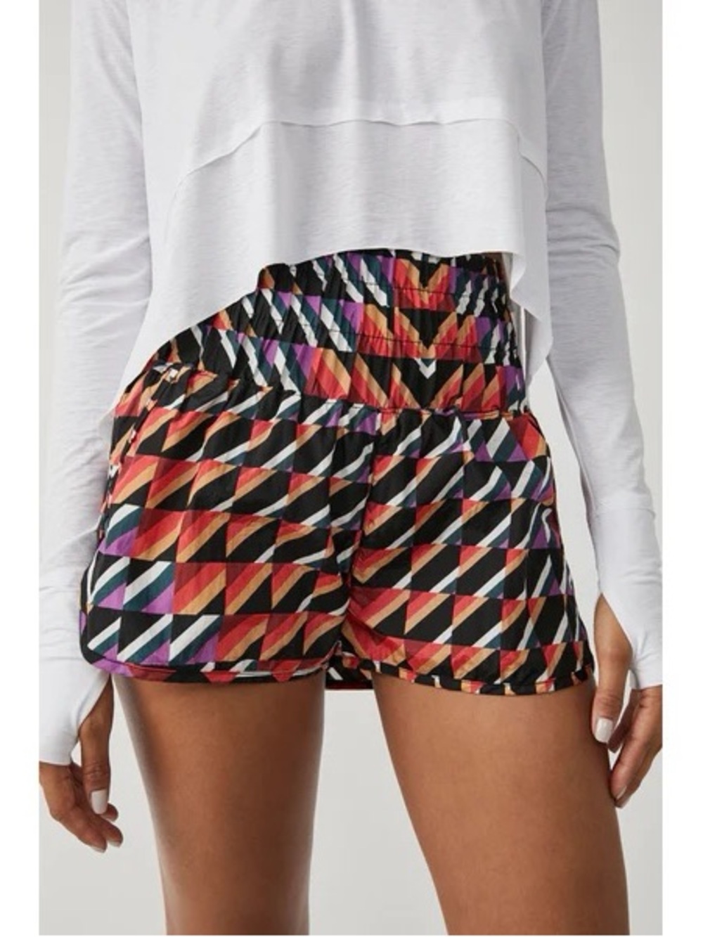 FP Movement by Free People Geometric Athletic Shorts | Women’s Small - Picture 1 of 6